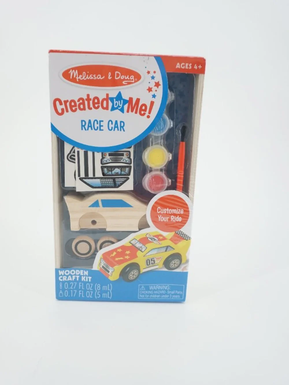 NEW! Melissa & Doug Decorate Your Own Wooden Race Car NEW SEALED